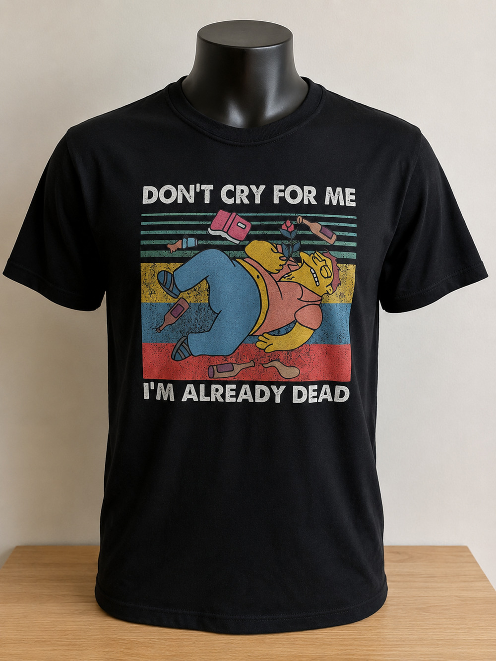 The Simpsons Barney Gumble Don't Cry For Me Graphic Tee Men's Large